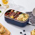 thumbnail image 4 of 220V 110V EU US Plug Electric Heated Lunch Box Heater Stainless Steel Student Office Home Food Warmer Heating Container Set, 4 of 5