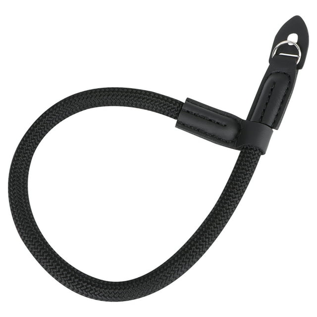 EeaseCA 1PC Micro-single Camera Wrist Cord High Sturdy Nylon Rope Wear-resistant Mirrorless Camera Lanyard Strap with Round Holes Without Camera (Black)