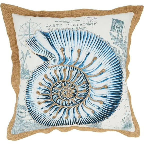 Coastal Outdoor Shell Pillow Cover