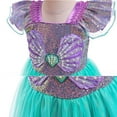 thumbnail image 6 of Little Girls Mermaid Princess Dress with Accessories Dressed Up Party for 3-8Y, 6 of 7