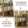 thumbnail image 6 of Metal Bunk Bed Twin Over Twin, Heavy Duty Bunkbeds Frame with Arched Guardrail and Safety Ladder, Sturdy Steel Bed , Space-Saving, No Box Spring Needed, Gold, 6 of 7