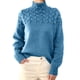 thumbnail image 1 of Gibobby Suéter de Punto Suéter de cuello para mujer Suéter de cuello vuelto para mujer (Aqua, L), 1 of 4