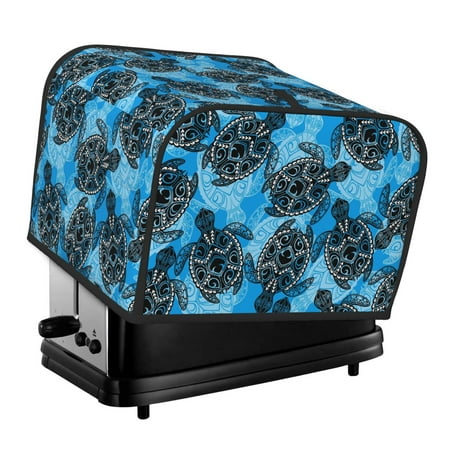 

Noewx Bohemian Sea Turtle Toaster Covers 4 Slice Appliance Cover Toaster Fingerprint Protection and Greasy Protection Anti-sputtering Bread Maker Cover