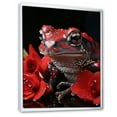 thumbnail image 2 of Designart "Portrait of a Red Frog" Animals Floater Framed Canvas Print, 2 of 7