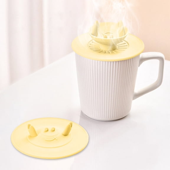 Crab Shaped Silicone Cup Lid Cover with Tea Bag Holder Coffee Mug