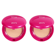 SKIN79 Super Plus Pink BB Pact 15g - Sebum Control Powder, Light Beige Color, 2 Pack