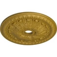 thumbnail image 3 of Ekena Millwork 27 7/8"OD x 3 7/8"ID x 2 1/2"P Tomango Egg & Dart Ceiling Medallion (Fits Canopies up to 6 3/4"), Hand-Painted Pharaohs Gold, 3 of 6