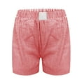 thumbnail image 4 of ABATAB Striped Shorts for Women High Waisted Casual Shorts Pull on Wide Leg Summer Loose Fit Lounge Shorts, 4 of 4
