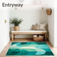 thumbnail image 3 of ODIKA 6'x9' Machine Washable Non-Slip Area Rug, Tranquil Oasis Geometric for Decks High Traffic Rug, Blue, 61792, 3 of 7