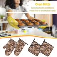 thumbnail image 5 of Fotbe Sunflowers for 4Pcs Oven Mitts and Pot Holders, 500℉ Heat Resistant Oven Mitts , Non-Slip Silicone Surface Safe for Baking, Cooking, BBQ, 5 of 6