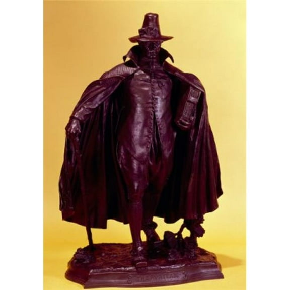 Statue of Puritan by Augustus Saint-Gaudens 1848-1907 Poster Print - 18 x 24 in.