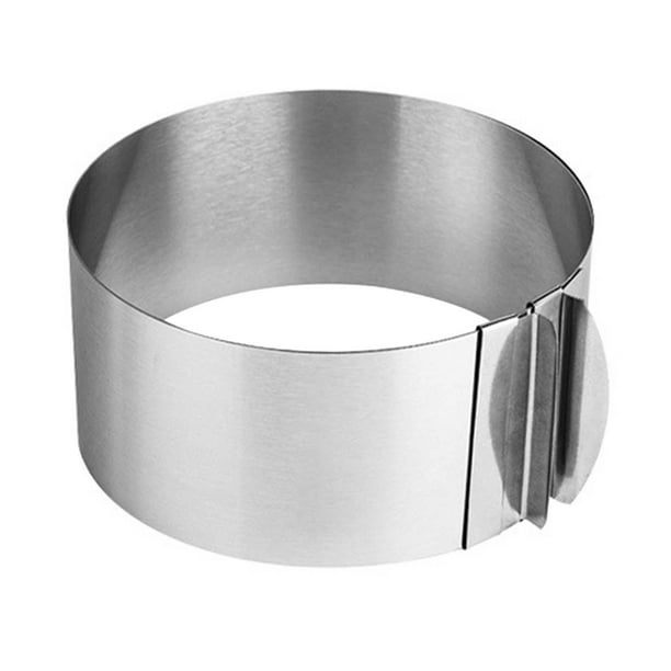 Anillo modelo de pastel de acero inoxidable, anillo ajustable para pastel, Mousse, utensilios para hornear, círculo, herramienta de pastelería DIY par