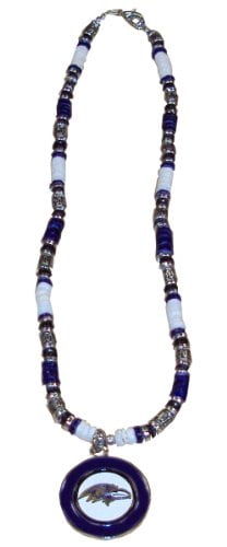 NFL Baltimore Ravens Shell Necklace, 18-Inch, White by Simran