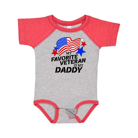 Inktastic My Favorite Veteran is My Daddy Boys or Girls Baby Bodysuit