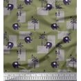 thumbnail image 1 of Soimoi Velvet Fabric Bird,Coconut Tree & Elephant Kids Printed Craft Fabric by The Yard 58 Inch Wide, 1 of 3