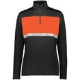 thumbnail image 2 of Holloway Sportswear XS Womens Prism Bold 1/4 Zip Pullover Black/Orange 222791, 2 of 5
