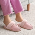 thumbnail image 2 of Women's Fuzzy Memory Foam Slippers Fluffy Winter House Shoes Indoor and Outdoor, 2 of 13