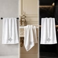 thumbnail image 4 of Aufmer 13.3 X 29.1 Inch Embroidered Pure Cotton Towel Elegant Pattern Design Thickened Practical Feature For Summer Student Dorm Daily Living Cleaning Use, 4 of 6