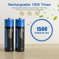 thumbnail image 3 of Hixon Rechargeable AA Batteries, 4-Pack 3500mWh 1.5V AA Rechargeable Lithium Batteries with 2H Fast Charger, 3 of 8