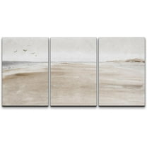 PixonSign Canvas Print Wall Art Set Brown Desert Dune Tropical Watercolor Landscape Nature Wilderness Illustrations Modern Art Decorative Rustic Relax Colorful for Bedroom - 24"x36"x3