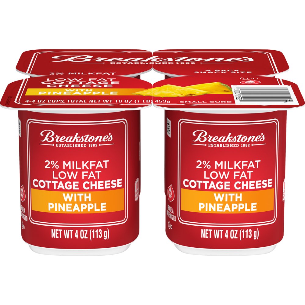 Breakstone's Lowfat Small Curd Cottage Cheese with Pineapple & 2