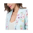 thumbnail image 6 of DARING DIVA Women's Elegant Notched Lapel Floral Print Blazer L Blue-Floral, 6 of 6