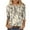 Khaki, variant on Njagoc3 Womens Crew Neck 3/4 Sleeve Top, Beige - Black Vertical Stripe Print Shirt, Classic for Weekend Strolls