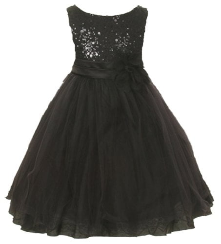 kids black party dress