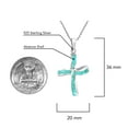 thumbnail image 5 of Endless Faith Infinity Cross with Green Turquoise Inlay Sterling Silver Necklace, 5 of 5