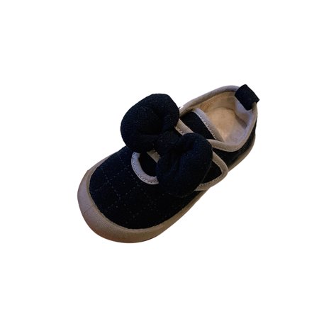 

Kesitin Girls Breathable Anti-Slip Mary Jane School Lightweight Winter Shoe Princess Slip On Flats Black 9C