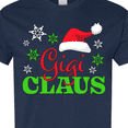 thumbnail image 4 of Inktastic Gigi Claus with Christmas Santa Hat and Snowflakes T-Shirt, 4 of 5