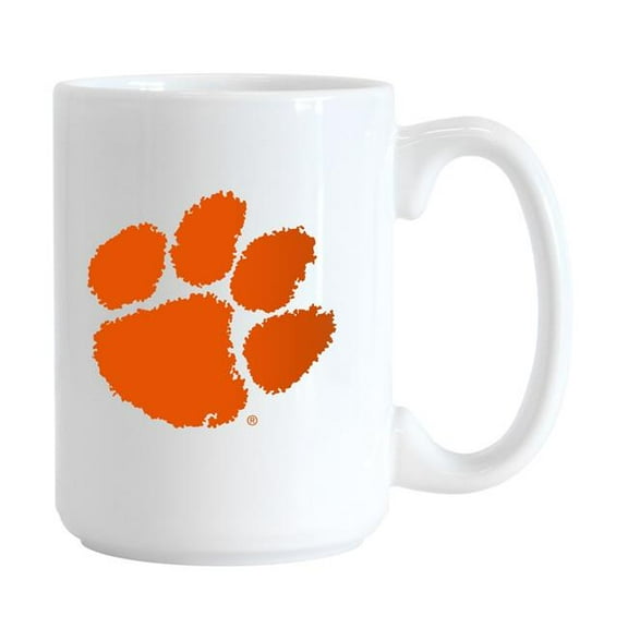 Logo Brands 123-C15M-2 Clemson 15 oz Letterman Sublimated Mug