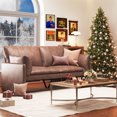 thumbnail image 7 of AECOJOY 68" Loveseat Sofa Couch for living room leather couch with Soft Cushions & Thick Armrests in Brown, 7 of 7