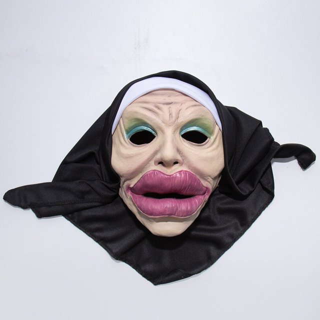Máscara de Drag Queen Monja Cosplay xuanjing Látex Talla Única Unisex
