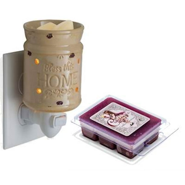 BLESS THIS HOME Pluggable Fragrance Warmer Gift Set with Courtneys Wax