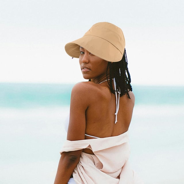 SHOWERORO Sombrero De Sol Khaki Para Y Vacaciones Con Transpirable Y Plegable