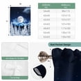 thumbnail image 6 of Moonlight Landscapes Balloon Curtains 63 Inch Length for Living Room/Bedroom, Winter Christmas Trees Forest Rod Pocket Privacy Door Curtains Decorative Tie Up Shade for Window 52"x63", 6 of 8