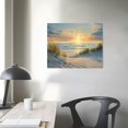 Bedroom Canvas Wall Art Beach Ocean Scene Sea Framed Artwork Large