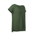 thumbnail image 3 of Fancyglim Women Tops Short Sleeve V Neck Plain Plus Size Tee Shirts(Green 2X), 3 of 5
