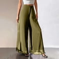 thumbnail image 2 of LEKODE Pants for Women Moisture Wicking Pants Women Wide Leg Pants Woman Plus Size Pants Soft Pants for Women Running Pants Women High Waisted Pants for Women Blackish Green L, 2 of 4
