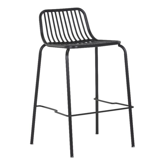 Brant House - Tabouret d'Extérieur Cyprès - Noir (Lot de 2)