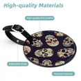 thumbnail image 4 of 2Pcs Leather Round Skull Cruise Luggage Tag with Privacy Cover and Name ID Tag - Suitable for Travel Handbags Backpacks School Bags Luggage Tags, 4 of 7