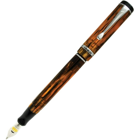 Conklin Duragraph Amber Fountain Pen, Stub Nib (CK71343)