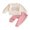 Pink, variant on Baby Toddler Fall Outfit 0 6 12 18 24 Months 2T 3T Checkerboard Letter Print Long Sleeve Sweatshirt and Elastic Pants Set for Newborn Infant Fall Clothes