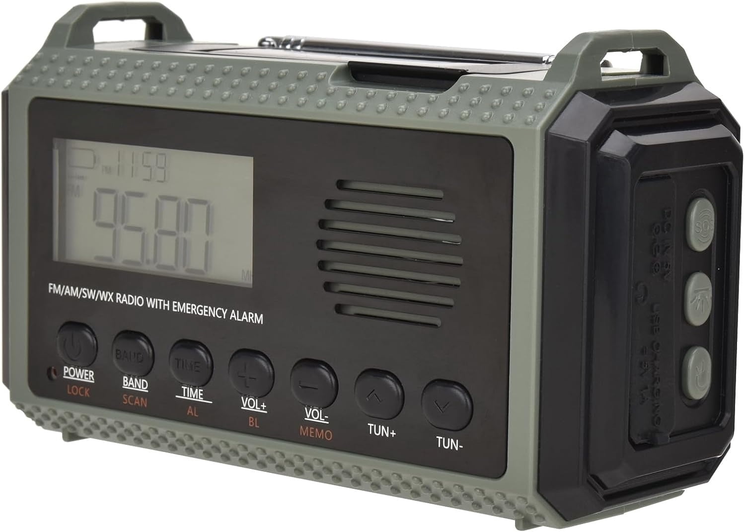 Emergency Radio, Solar & Hand Crank Weather Radio with NOAA Alerts, 10000mAh Power Bank, AM/FM/SW, Flashlight & Reading Lamp, SOS Alarm, Portable Survival Kit for Hurricane Season & Home Power Outage