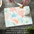 thumbnail image 4 of CounterArt "Sea Florals" 3mm Heat Tolerant Tempered Glass Cutting Board 10" by 8", 4 of 8