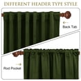 thumbnail image 4 of StangH Moss Green Velvet Curtains - Back Tab Room Darkening Window Drapes for Bedroom, Super Soft Heavy Thick Room Dividers for Living Room/Sliding Door, W52 x L84, 2 Panels, 4 of 9