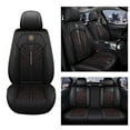 thumbnail image 5 of Maidao Car Seat Covers Full Set for Great Wall for Cowry 2007-2015 5 Seats Leather Compatible Airbag Water Resistant Front Rear Cushion Protector Black and Red, 5 of 9