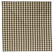 Angle View: Black & Tan Check Fabric Napkin