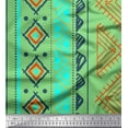 thumbnail image 1 of Soimoi Green Heavy Canvas Fabric Aztec Geometric Fabric Prints By Yard 58 Inch Wide, 1 of 3